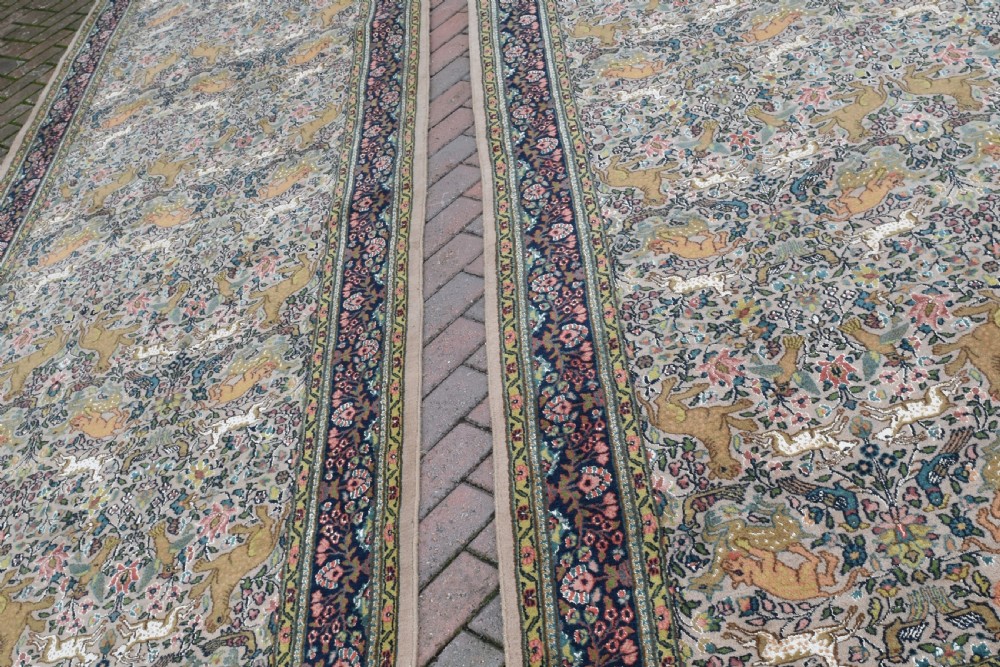 A pair of very large part silk Tabriz runners 608x129 cm each View IX