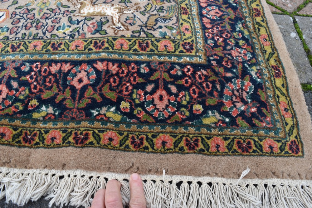 A pair of very large part silk Tabriz runners 608x129 cm each View X