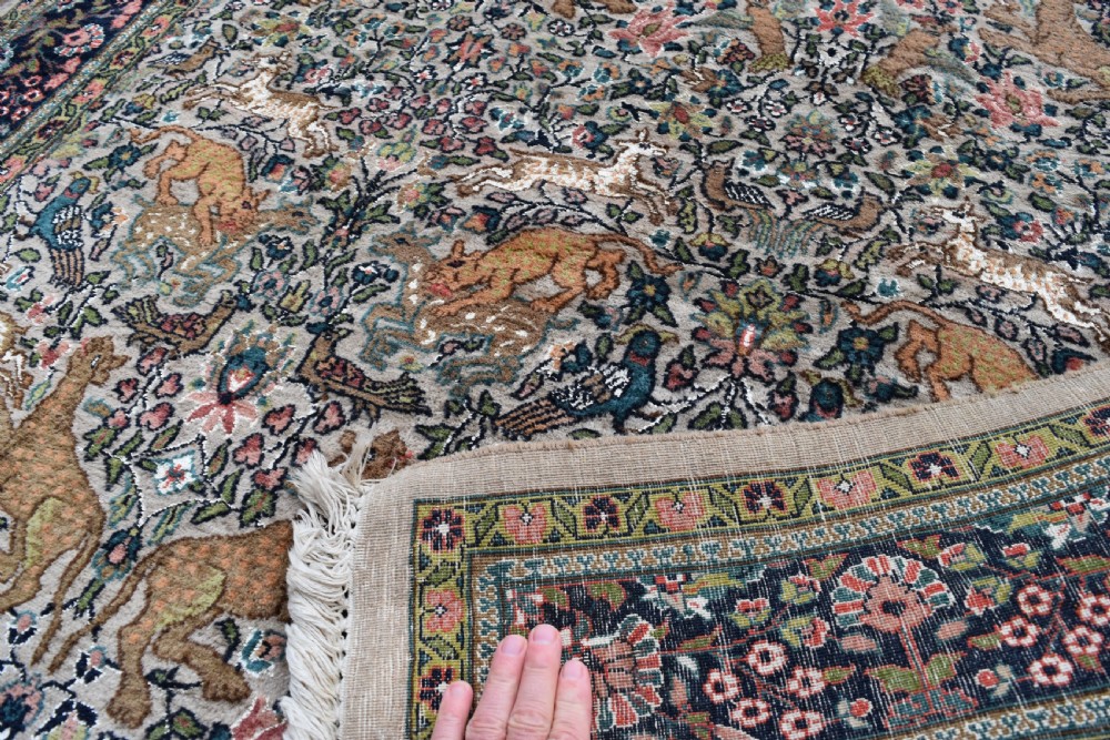 A pair of very large part silk Tabriz runners 608x129 cm each View XI