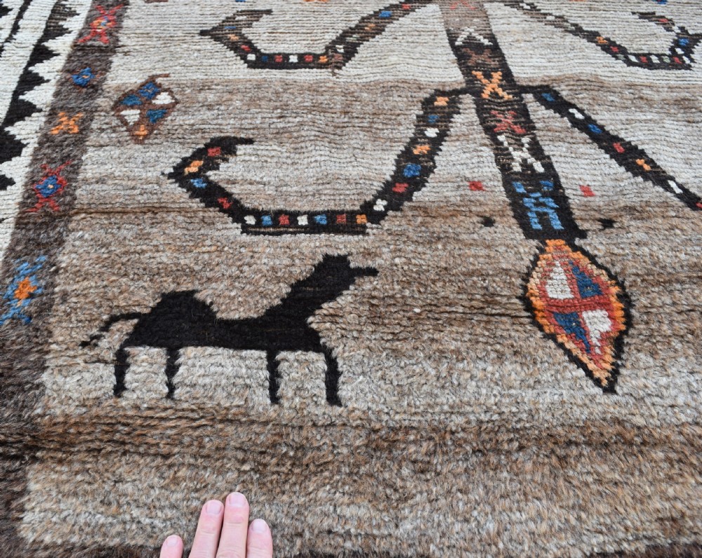 Antique Asgai Gabbeh tribal rug 229x139 cm View IV
