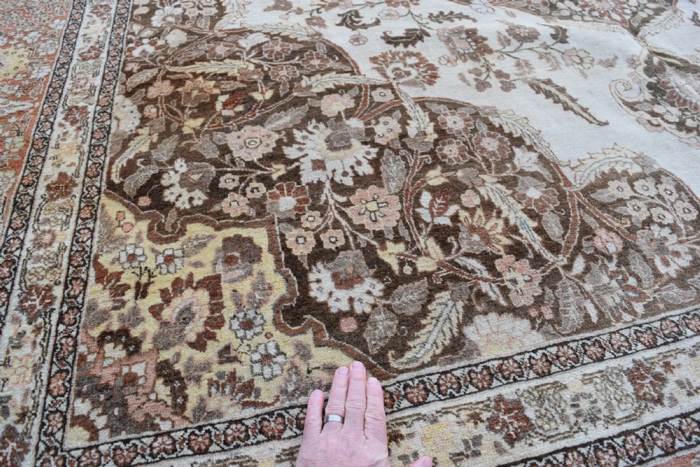 Antique Tabriz roomsize carpet  382x285 cm View V