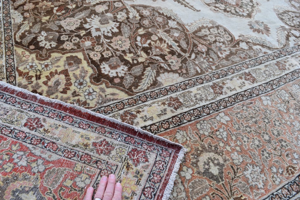 Antique Tabriz roomsize carpet  382x285 cm View VIII
