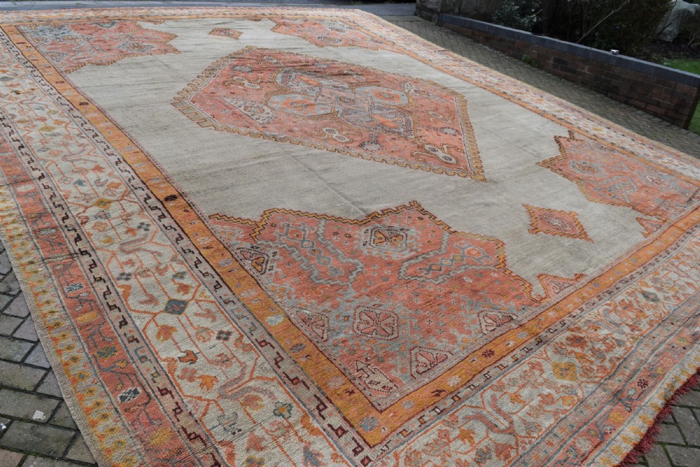 massive antique Ushak carpet 597x525 cm View III