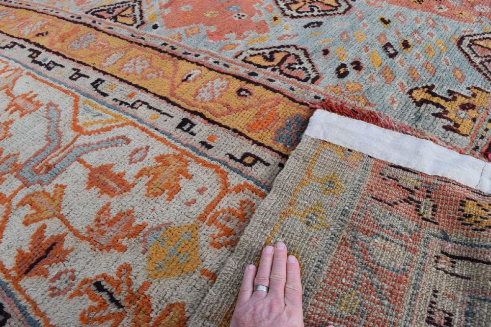 massive antique Ushak carpet 597x525 cm View VII