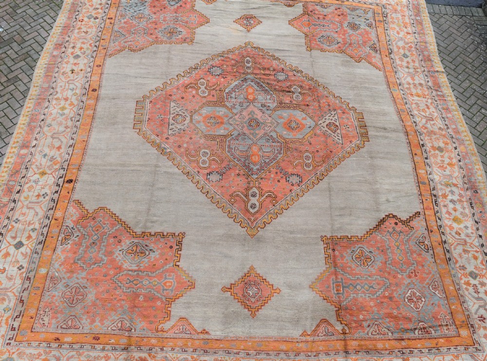 massive antique Ushak carpet 597x525 cm View VIII