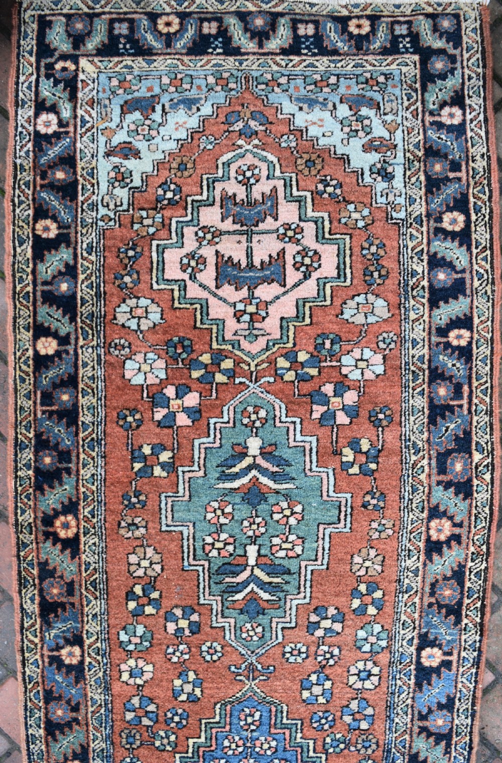 A good antique Heriz narrow runner 322x81cm View II