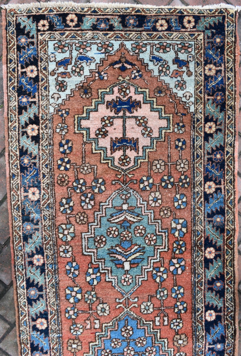A good antique Heriz narrow runner 322x81cm View V