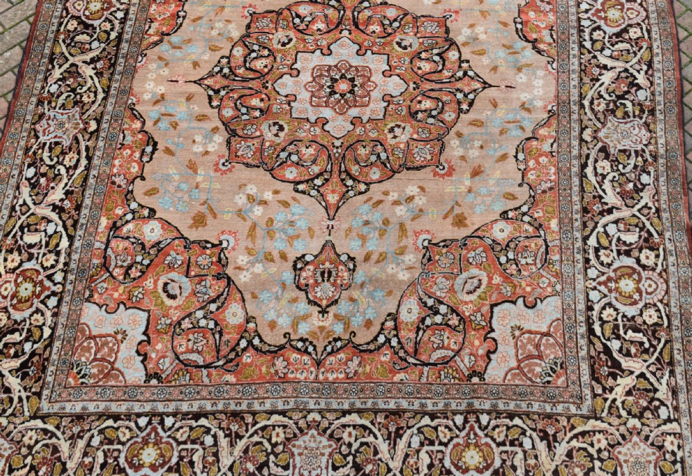 Fine antique Tabriz roomsize carpet 369x279 cm View II