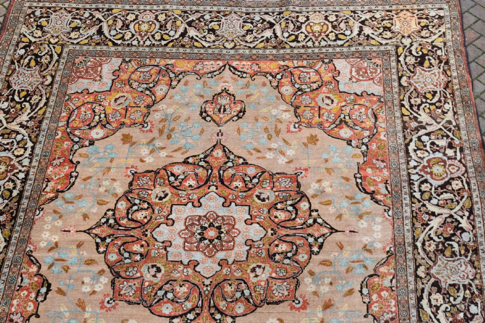 Fine antique Tabriz roomsize carpet 369x279 cm View III