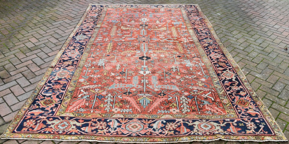 Antique Heriz roomsize carpet with allover design  336x222cm View II