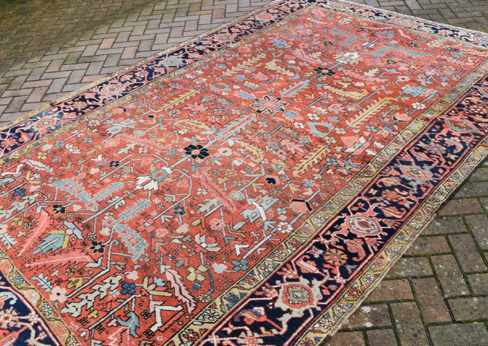 Antique Heriz roomsize carpet with allover design  336x222cm View III
