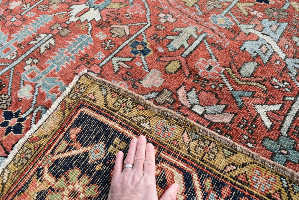 Antique Heriz roomsize carpet with allover design  336x222cm View IV