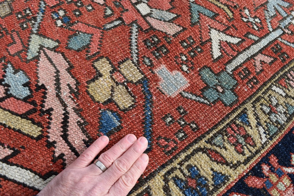 Antique Heriz roomsize carpet with allover design  336x222cm View VI