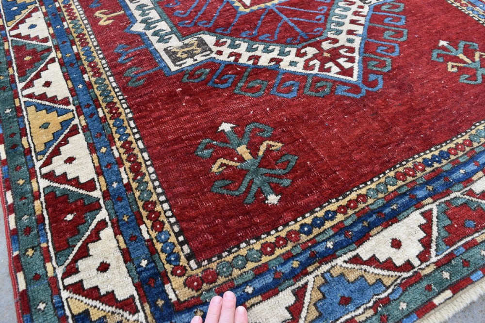 Antique Caucasian Fahcralo Kazak rug 167x132cm View II