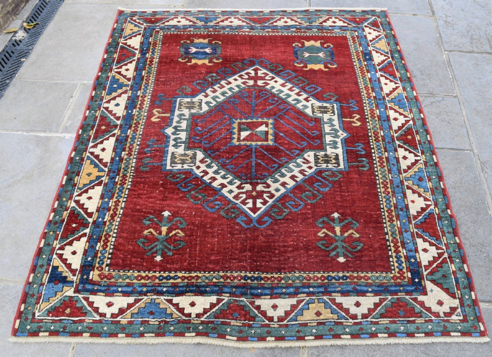 Antique Caucasian Fahcralo Kazak rug 167x132cm View III