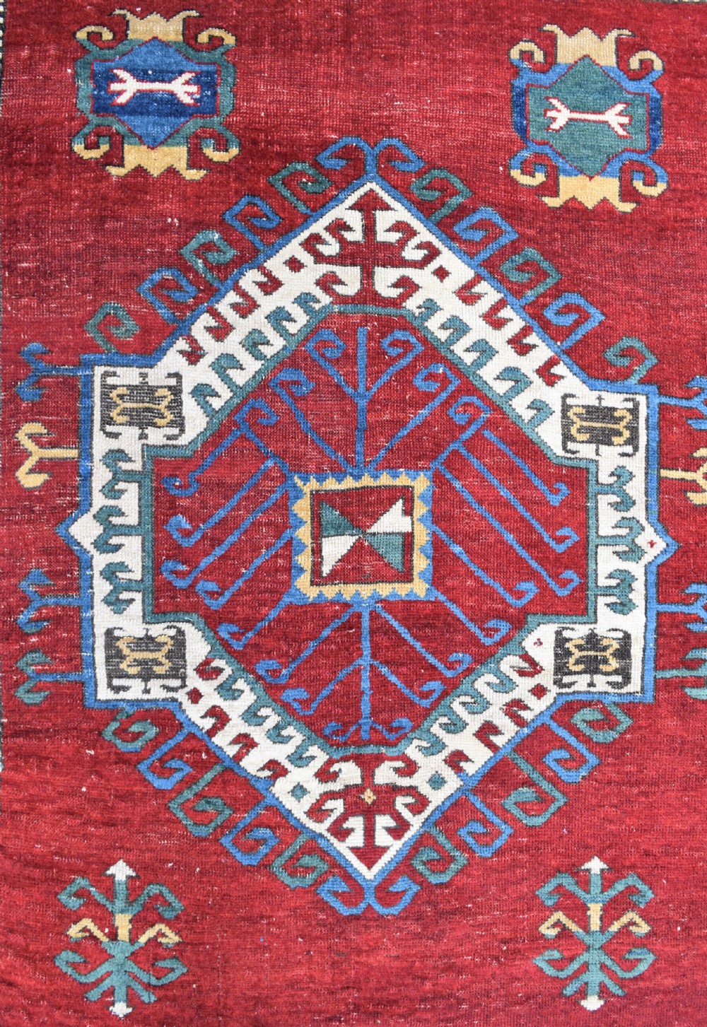 Antique Caucasian Fahcralo Kazak rug 167x132cm View XI