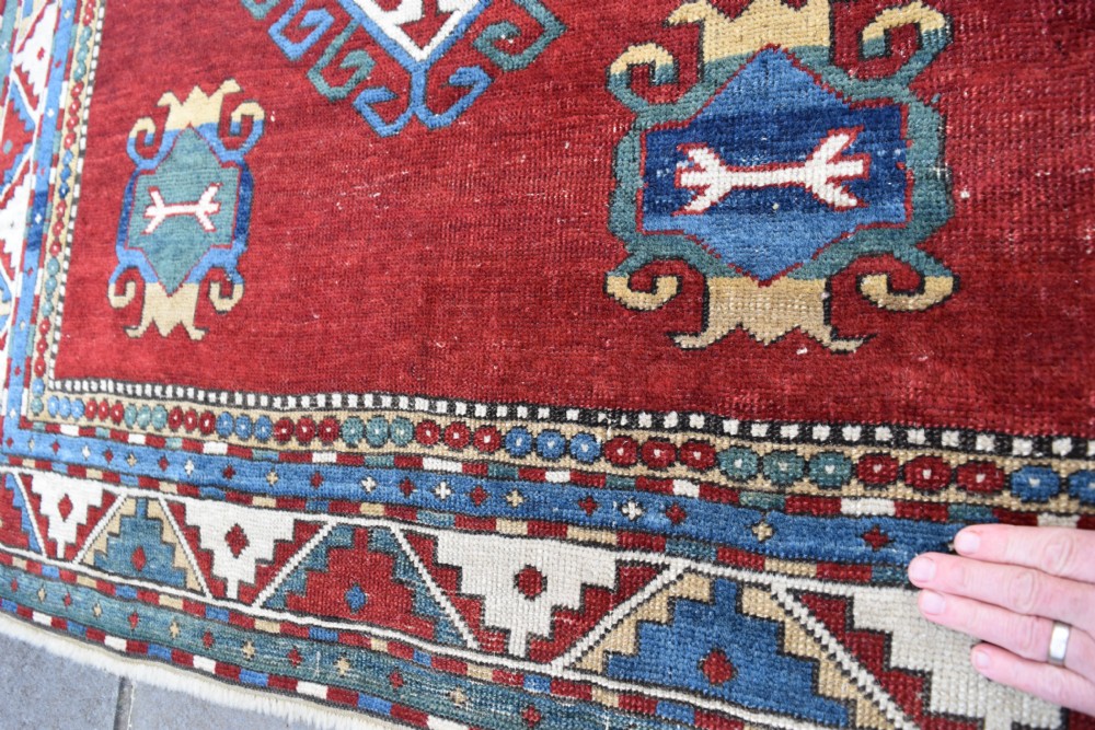 Antique Caucasian Fahcralo Kazak rug 167x132cm View XII