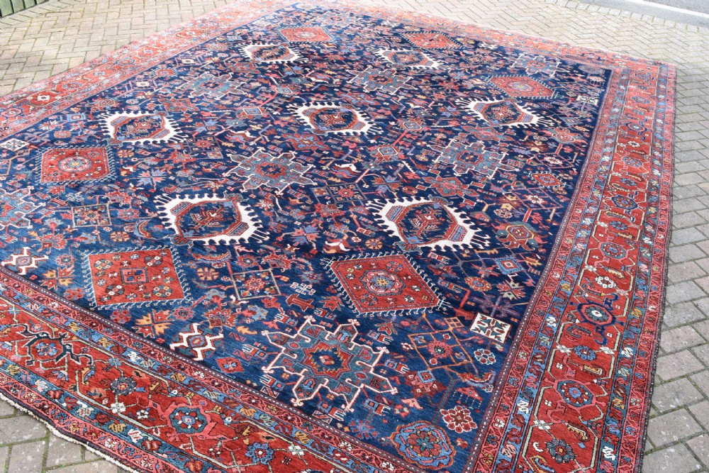 Fine antique Karaja roomsize carpet 427x368 cm View II