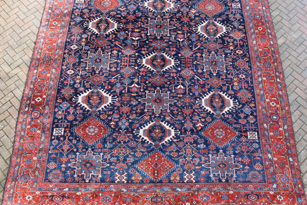 Fine antique Karaja roomsize carpet 427x368 cm View X
