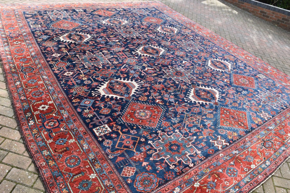 Fine antique Karaja roomsize carpet 427x368 cm View XII