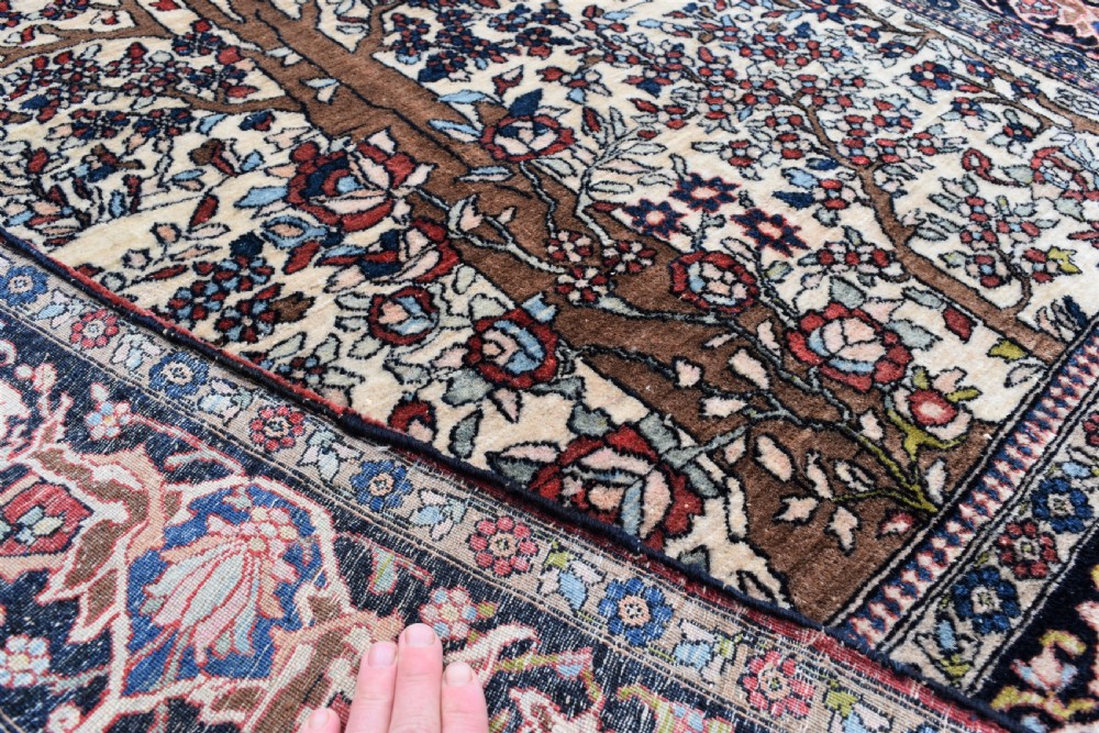 An antique Isfahan prayer rug 232x123cm View V