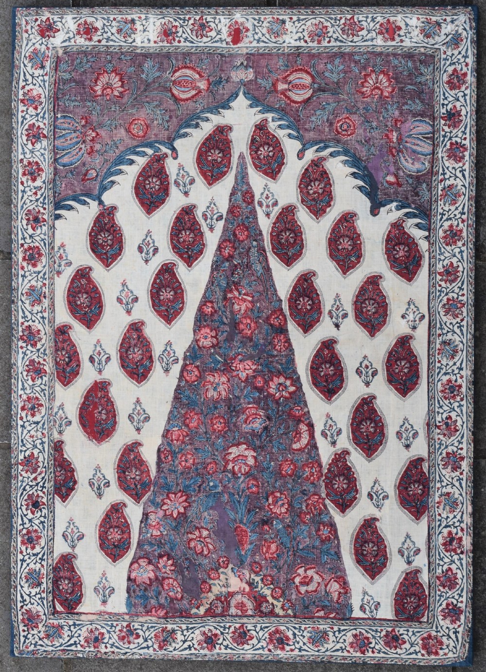 An early Palampur Chintz, mounted 103x71cm