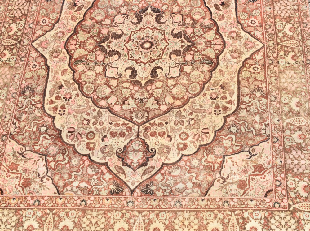 Fine antique Tabriz roomsize carpet 382x274 cm View III
