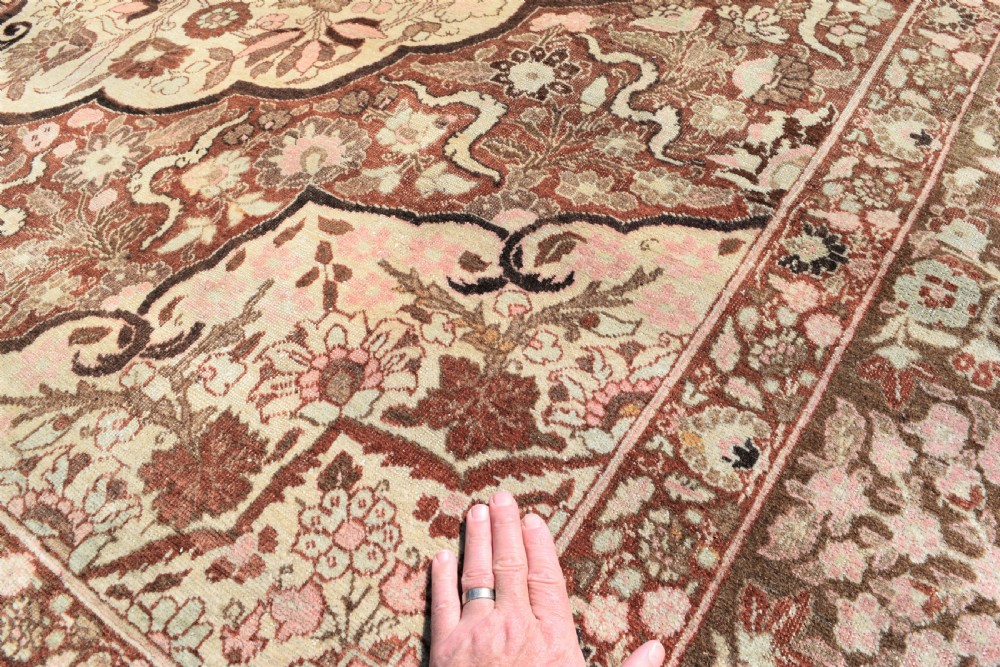 Fine antique Tabriz roomsize carpet 382x274 cm View V