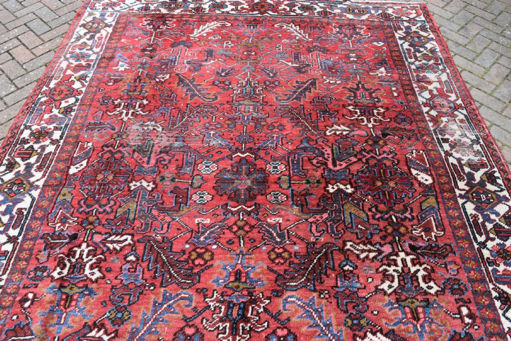 An Old Persian Heriz carpet with allover design 326x223cm View III