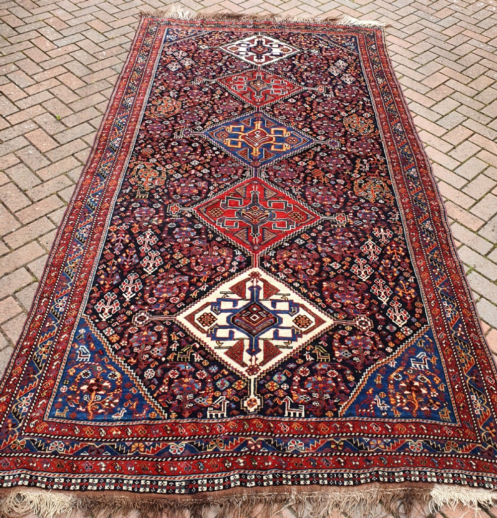 An antique Qasgai main carpet
