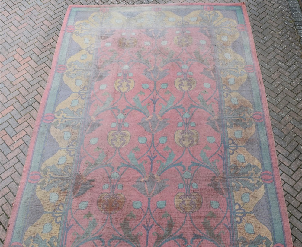 Antique Donegal arts and crafts  large carpet carpet of Voysey type 500x390cm View III