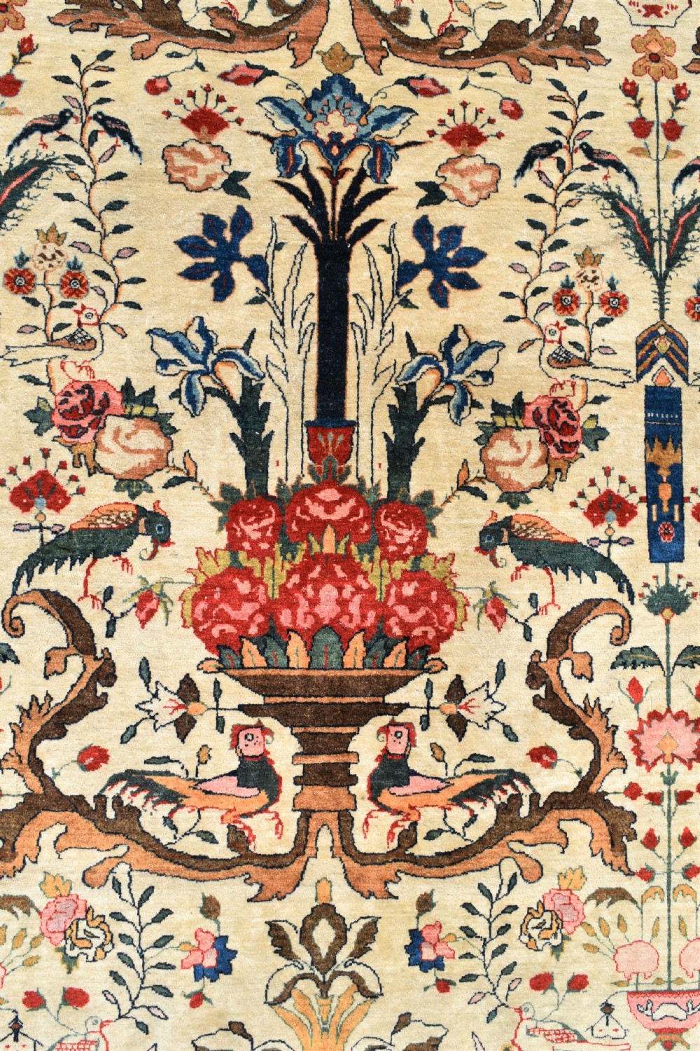 Fine and unusual antique Qum carpet 330x238cm View III