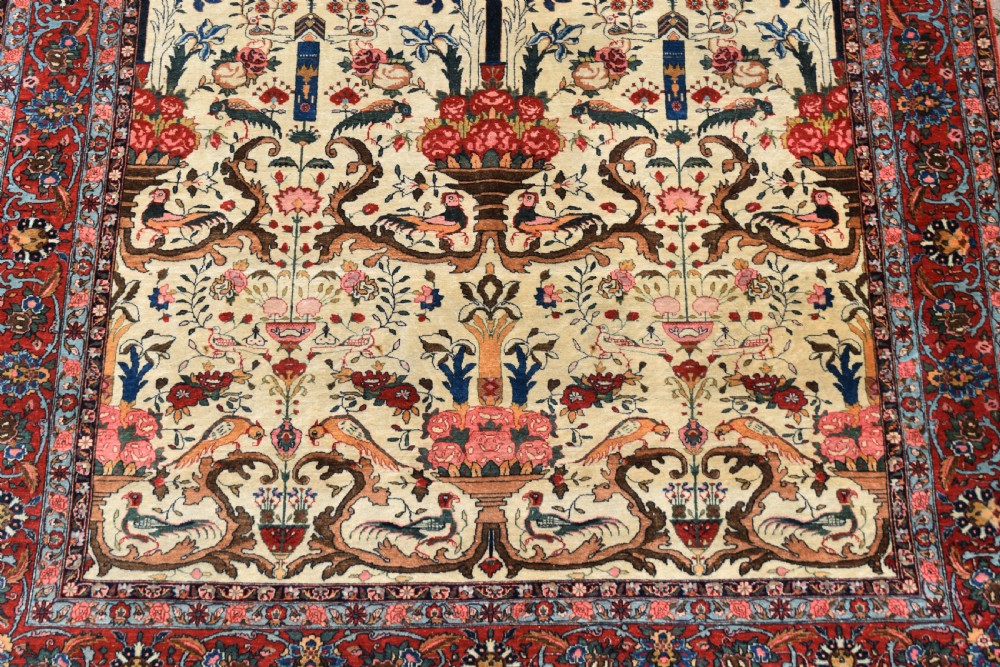 Fine and unusual antique Qum carpet 330x238cm View VIII