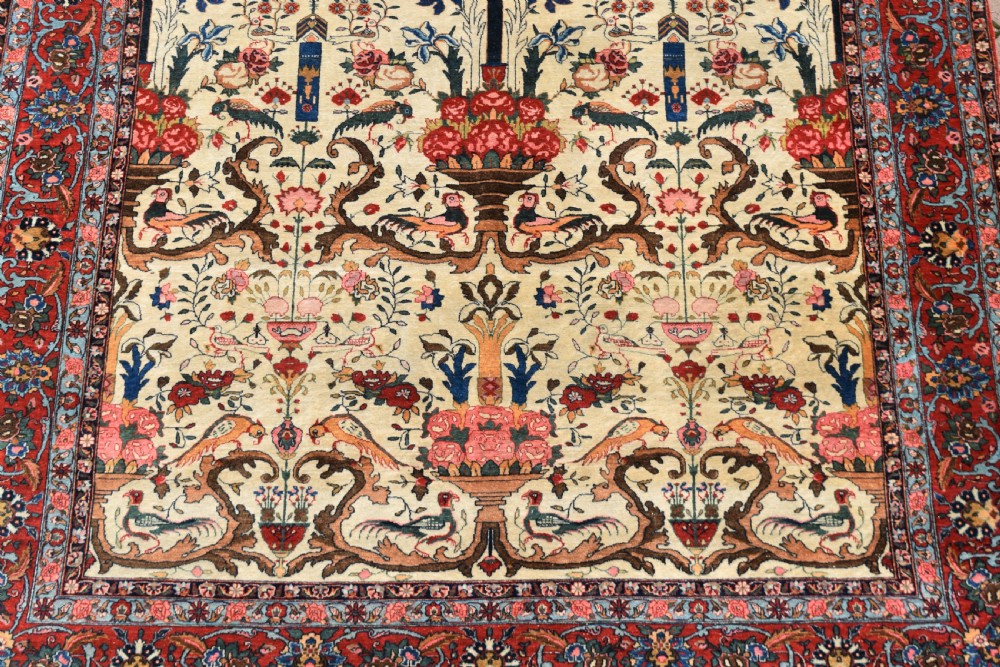 Fine and unusual antique Qum carpet 330x238cm View IX