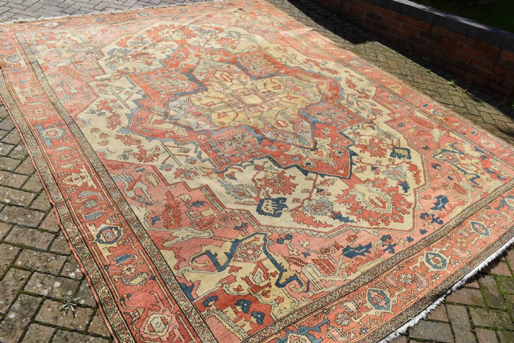 An exceptional antique Serapi carpet 345x290cm View III