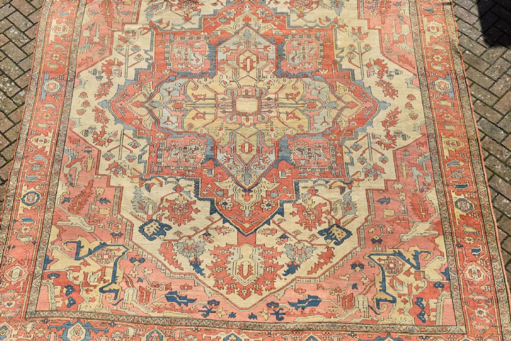 An exceptional antique Serapi carpet 345x290cm View VI
