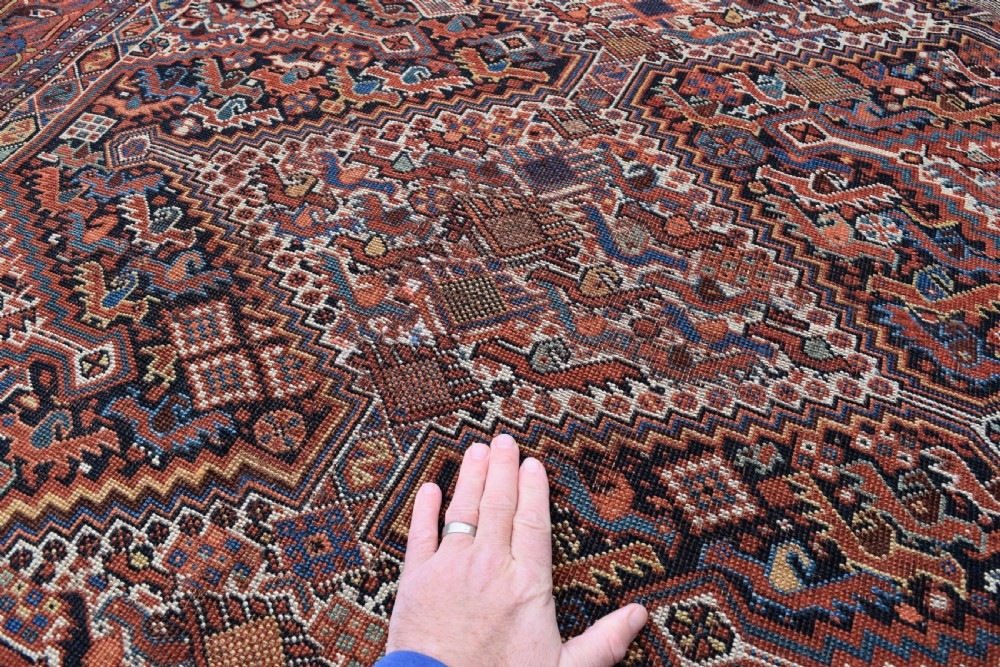 Antique Khamseh chicken rug 186x145 cm View VI