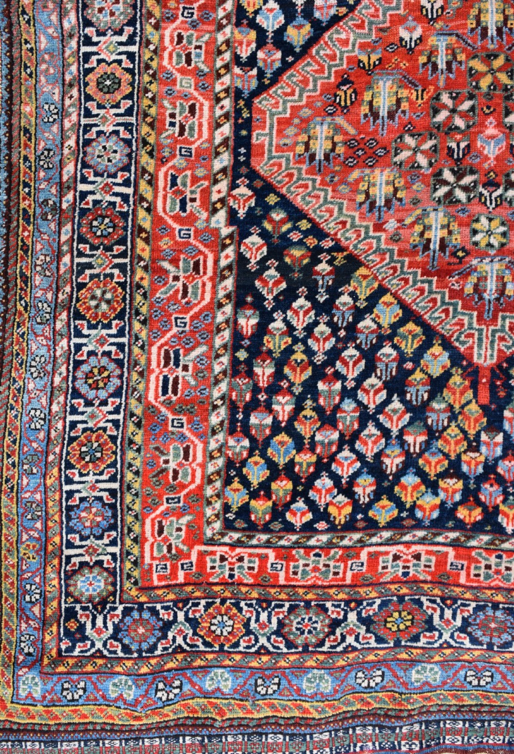 Antique Qasgai Tribal carpet 272x129cm View II
