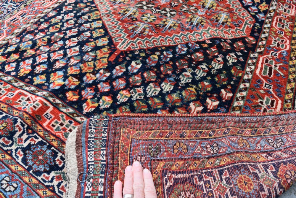 Antique Qasgai Tribal carpet 272x129cm View V