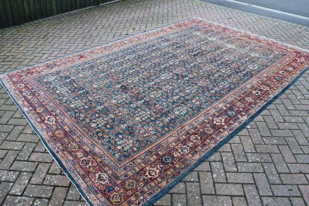 Antique Green Ground Mahal carpet 374x251 CM View II