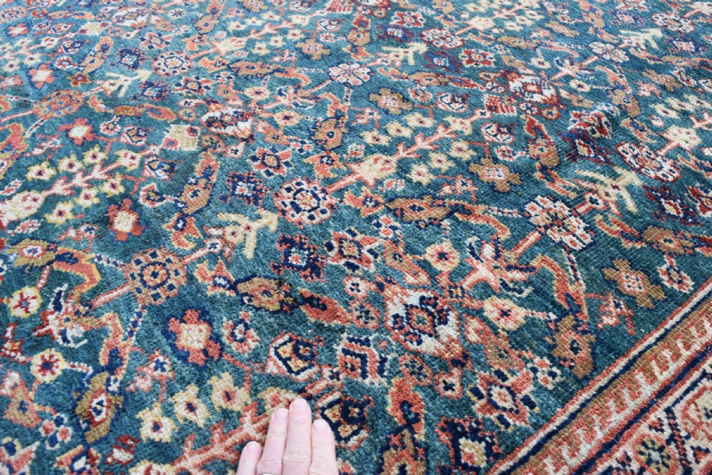 Antique Green Ground Mahal carpet 374x251 CM View III