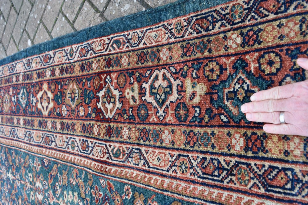 Antique Green Ground Mahal carpet 374x251 CM View IV