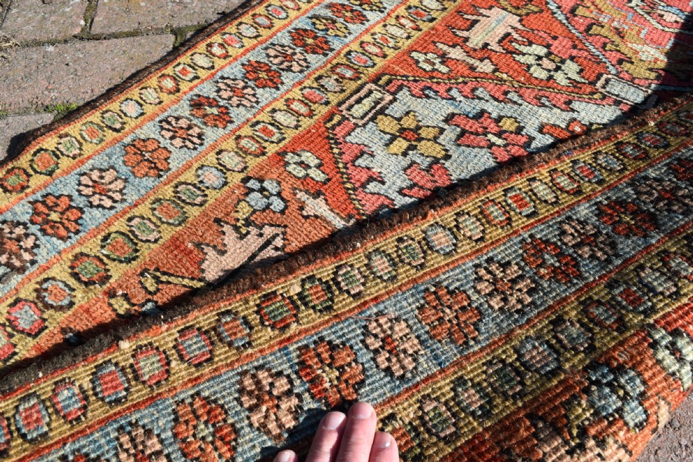 Very Fine antique Heriz narrow runner 286x75cm View V