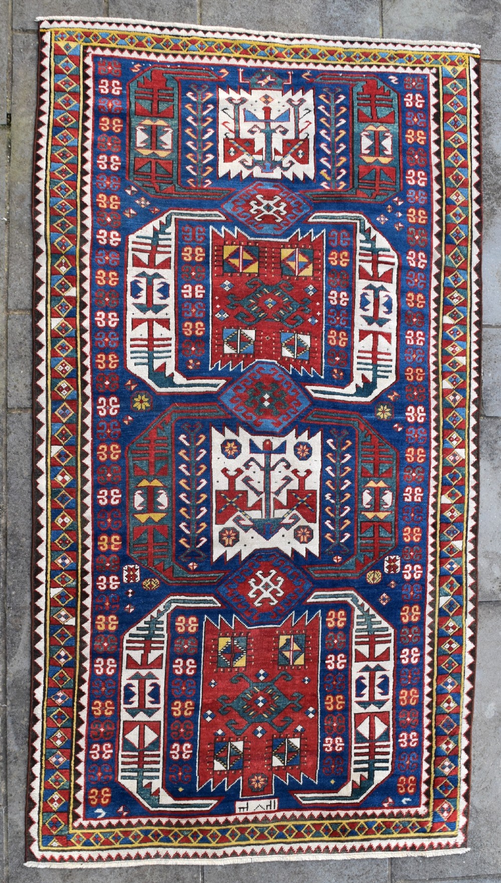 Early Caucasian Kazak carpet dated 1856