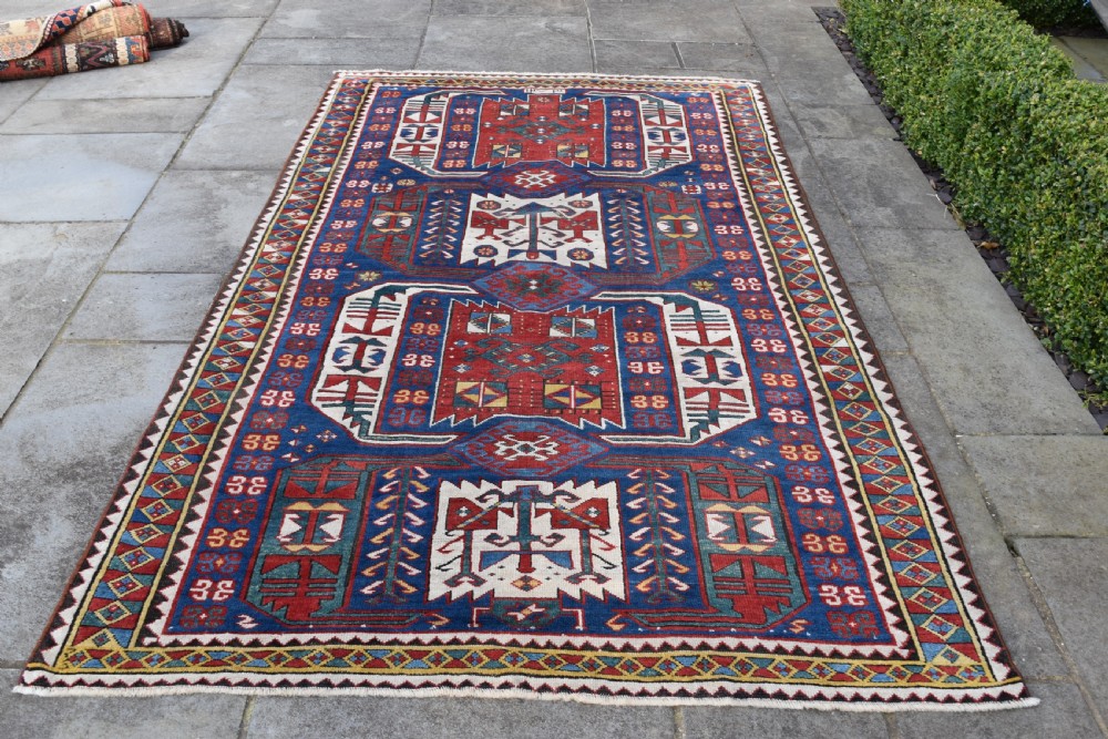 Early Caucasian Kazak carpet dated 1856 View II