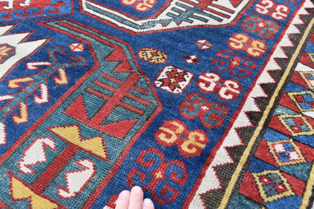 Early Caucasian Kazak carpet dated 1856 View III
