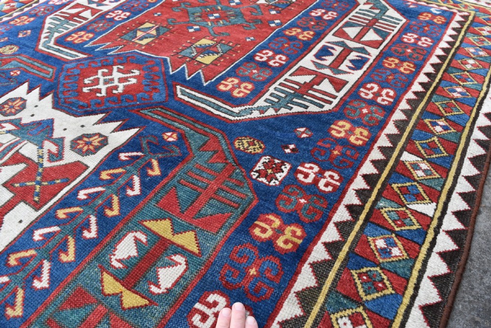 Early Caucasian Kazak carpet dated 1856 View IV