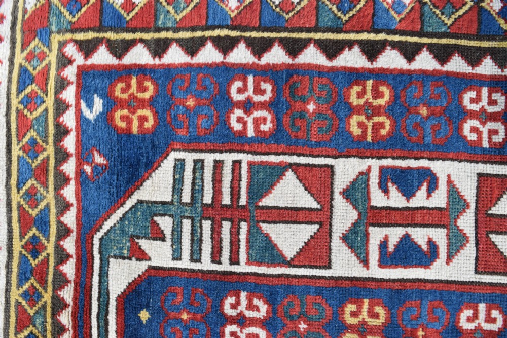 Early Caucasian Kazak carpet dated 1856 View VI