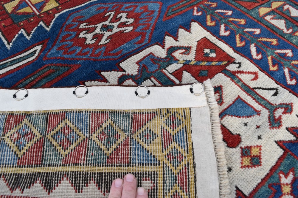 Early Caucasian Kazak carpet dated 1856 View X