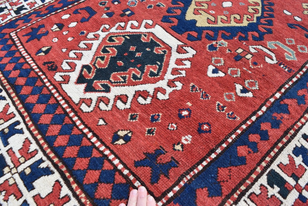 Antique Caucasian Borjalu Kazak village rug View V